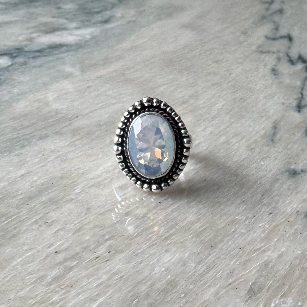 NWOT Sundance Starlight Shimmer Ring, Opalite, Sterling Silver